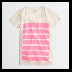 J Crew Neon Bar Striped Collectors T-shirt